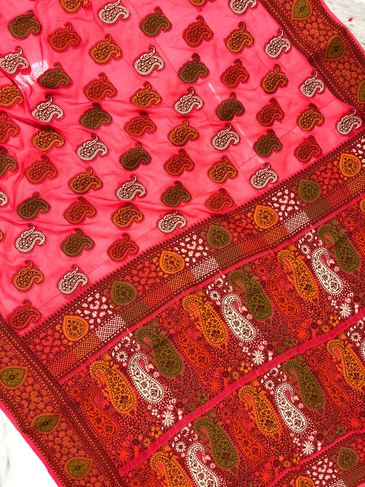 Pure Khaddi Chiffon Banarasi Saree