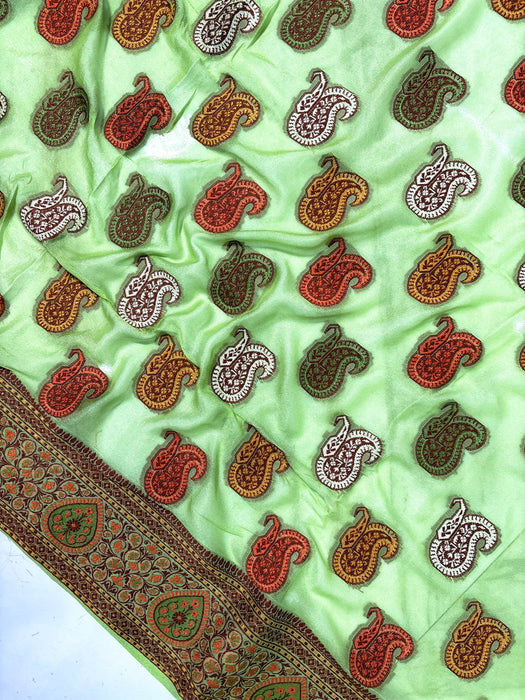 Hazel Pure Khaddi Chiffon Banarasi Saree
