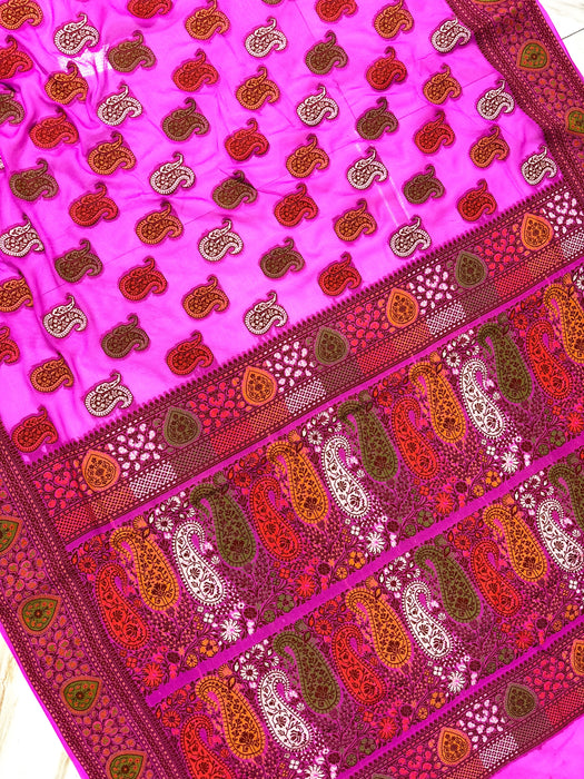 Rani Pure Khaddi Chiffon Banarasi Saree