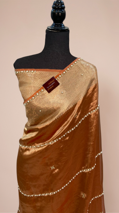 Pure Banarasi Tissue Handloom Saree - Handwork