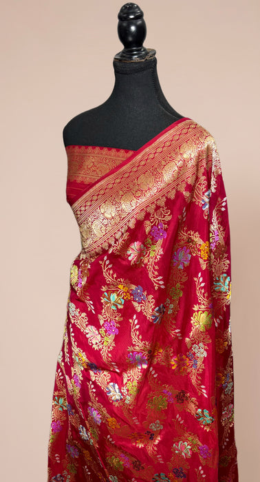 Ektara Pure Katan Silk Banarasi Handloom Saree - Kadiyal Jangla