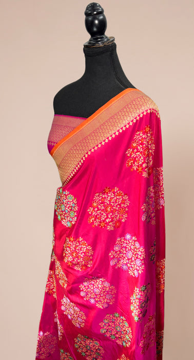Ektara Pure Katan Silk Banarasi Handloom Saree - Kadiyal Jangla