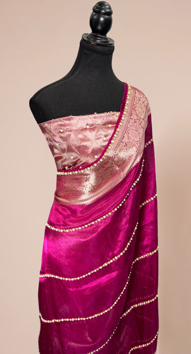 Pure Banarasi Tissue Handloom Saree - Handwork
