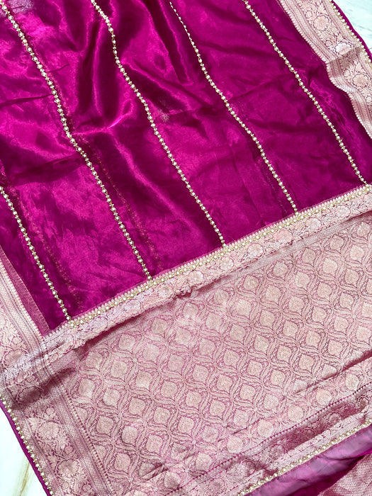 Pure Banarasi Tissue Handloom Saree - Handwork