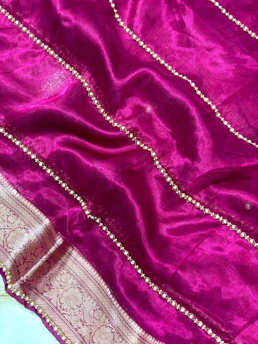 Pure Banarasi Tissue Handloom Saree - Handwork