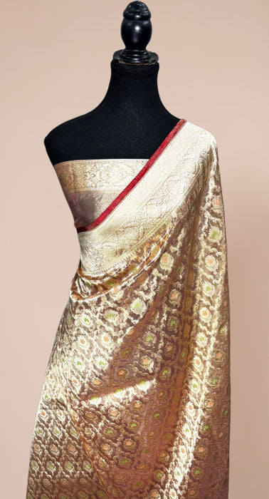 Pure Banarasi Tissue Handloom Saree - Meenakari