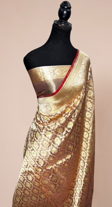 Pure Banarasi Tissue Handloom Saree - Meenakari