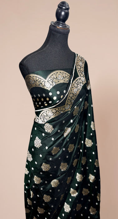 Pure Katan Banarasi Handloom Saree - Sona Roopa motifs