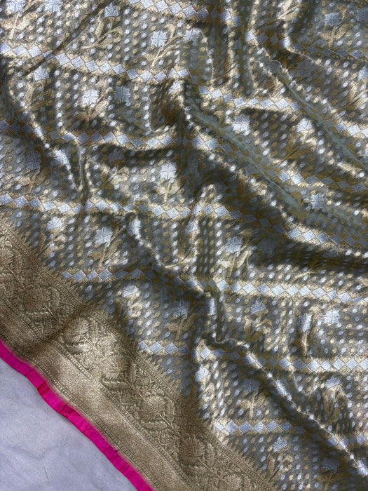 Pure Banarasi Tissue Handloom Saree - Sona Roopa