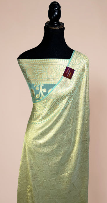 Pure Khaddi Georgette Banarasi Handloom Saree - Brocade