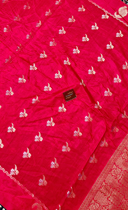Rani Pure Soft Silk Chiniya Banarasi Handloom Saree