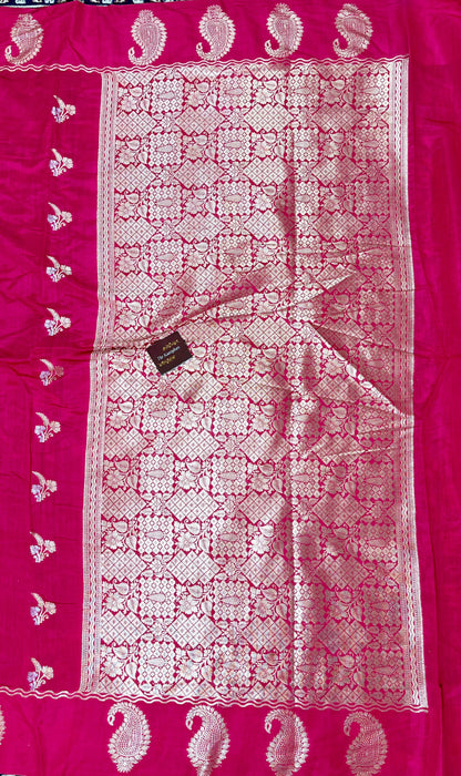 Rani Pure Soft Silk Chiniya Banarasi Handloom Saree