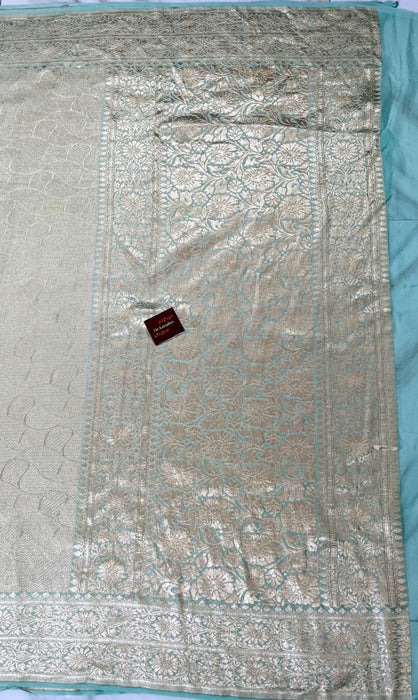 Pure Khaddi Georgette Banarasi Handloom Saree - Brocade