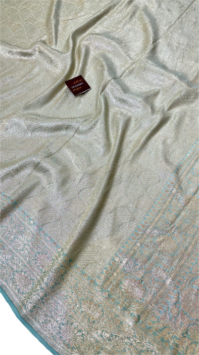 Pure Khaddi Georgette Banarasi Handloom Saree - Brocade