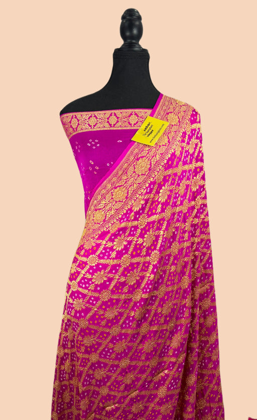 Buy Pure Banarasi Bandhani saree