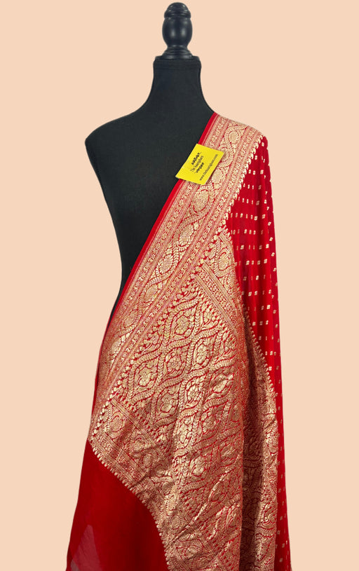 Buy Red banarasi dupatta in US