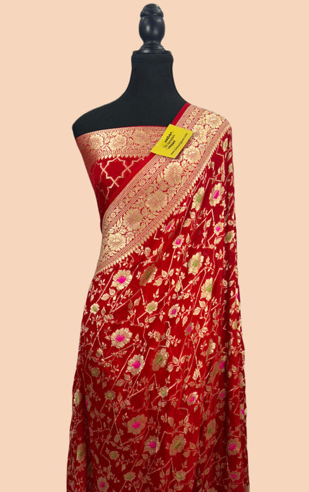 Buy Georgette meena saree online in Canada