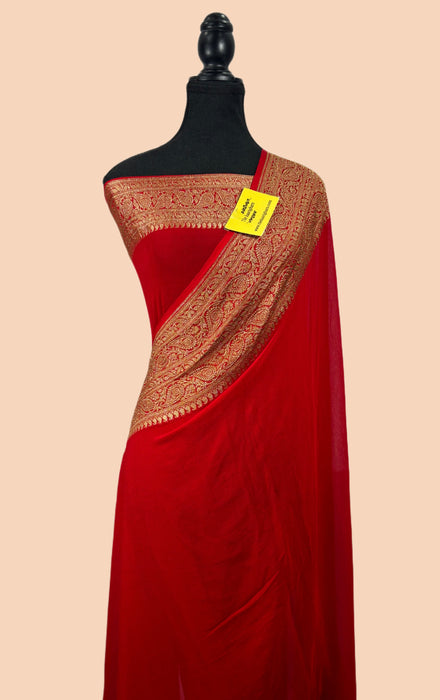 Buy Red Georgette saree online in US