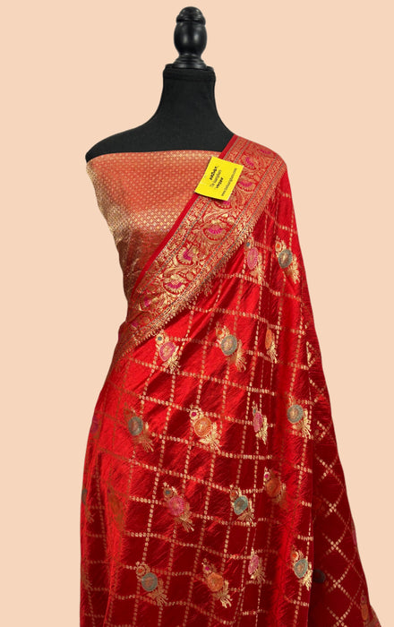 Buy Red banarasi saree online in US