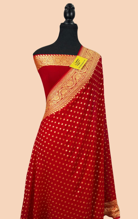 Buy red georgette saree online in US