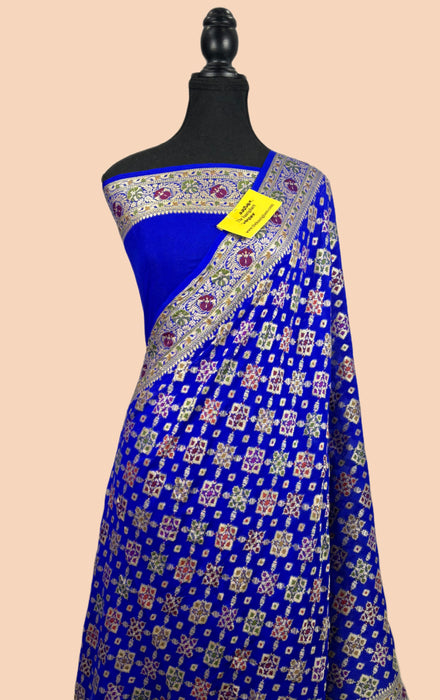 buy Blue Purechiffon saree online in US 