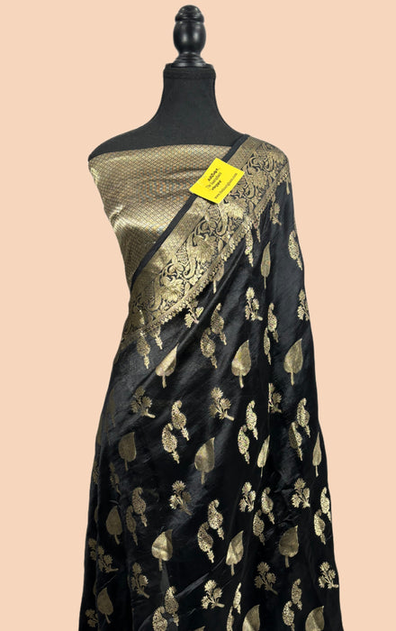 Buy Black Banarasi saree online in US