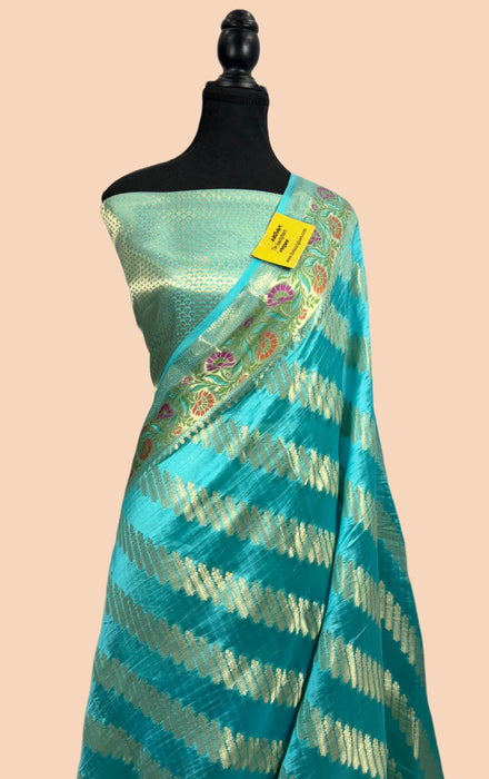 buy blue banarasi saree online in US